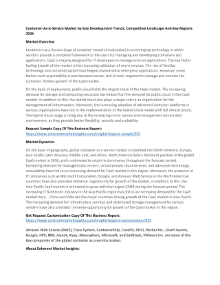 Container-As-A-Service Market by Size Development Trends, Competitive Landscape And Key Regions 2026