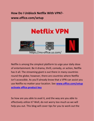 How Do I Unblock Netflix With VPN