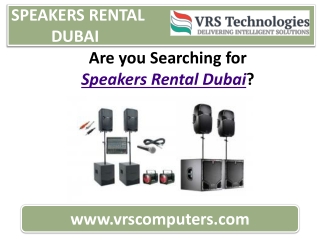 Best Speaker Rental Services In Dubai