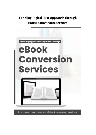 Enabling Digital First Approach through EBook Conversion Services