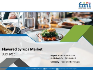 Flavored Syrups Market to Witness a Stunning 5% CAGR through 2019-2029