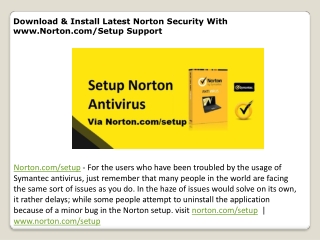 Norton.com/setup - Downloading Norton Antivirus on Another Device
