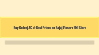 Buy Godrej AC at Best Prices on Bajaj Finserv EMI Store