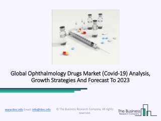 Ophthalmology Drugs Market Opportunities, Demands 2020