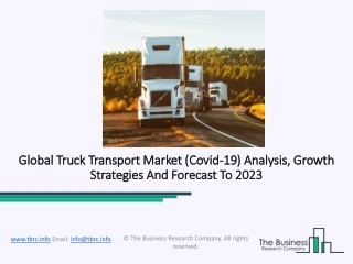 Truck Transport Industry Sales And Its Competitors Analysis By 2023