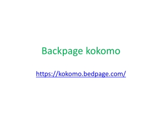 Backpage kokomo