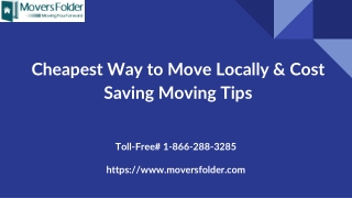 Cheapest Way to Move Locally & Cost Saving Moving Tips