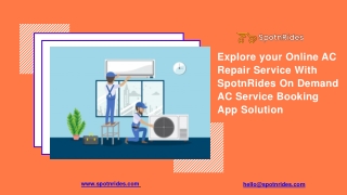 Explore your Online AC Repair Service With SpotnRides On-Demand AC Service Booking App Solution