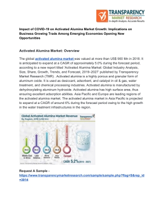 Impact of COVID-19 on Activated Alumina Market Growth: Implications on Business Growing Trade Among Emerging Economies O