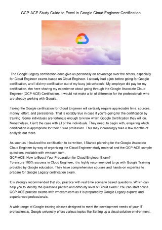 Google Cloud Engineer Exam