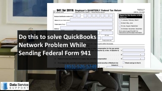 Do This to Solve QuickBooks Network Problem While Sending Federal Form 941