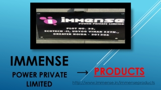 Products- Immense Power Private Ltd