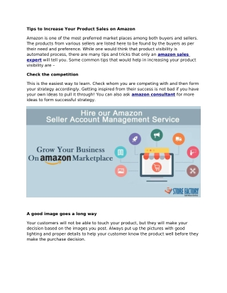 Tips to Increase Your Product Sales on Amazon