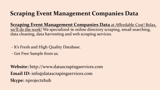 Scraping Event Management Companies Data