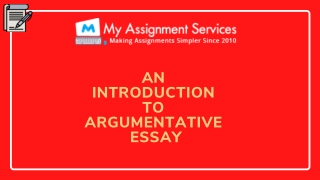 Introduction To Argumentative Essay