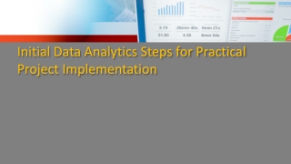 Initial Data Analytics Steps for Practical Project Implementation