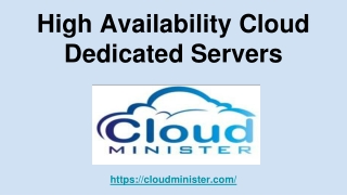 High Availability Cloud Dedicated Servers