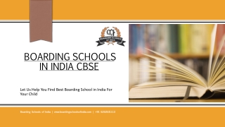 Top CBSE Boarding Schools in India