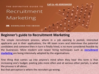 Beginner’s guide to Recruitment Marketing