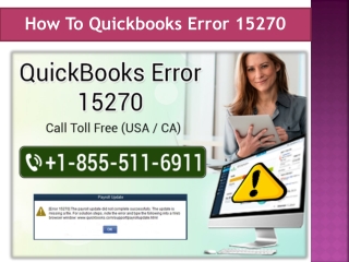 How To Quickbooks Error 15270