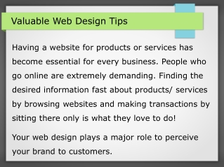 Know Important & Effective Web Design Tips