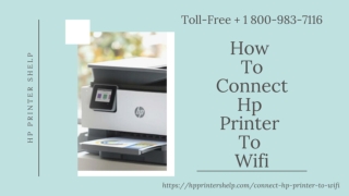 How to Connect Hp Printer to WiFi 1-8009837116 Connect Hp Wireless Printer