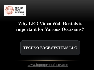 Why LED Video Wall Rentals is important for Various Occasions?