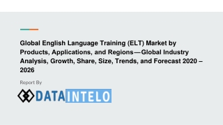 English Language Training (ELT) Market by  — Global Industry Analysis, Growth, Share, Size, Trends, and Forecast 2020 –2