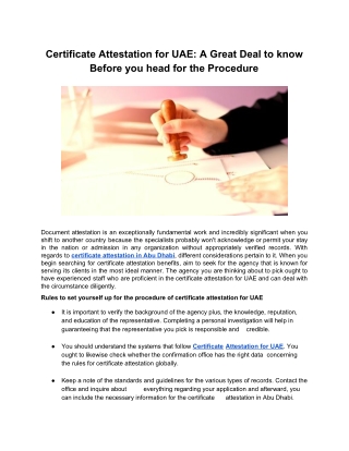 Certificate Attestation for UAE: A great deal to know before you head for the procedure