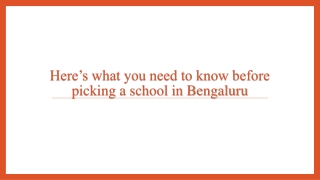 Here’s what you need to know before picking a school in Bengaluru