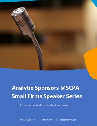 Analytix Sponsors MSCPA Small Firms Speaker Series