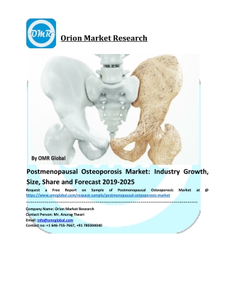 Postmenopausal Osteoporosis Market Size, Share, Trends & Forecast 2018-2023