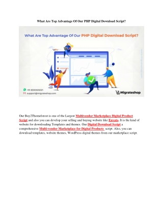 What Are Top Advantage Of Our PHP Digital Download Script?