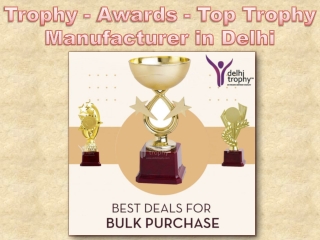 Trophy - Awards - Top Trophy Manufacturer in Delhi