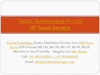 Buy New HPE Tower Server Model List Price | Dealer, Distributor HPE ProLiant Server India