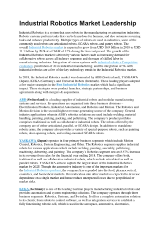 Industrial Robotics Market Leadership