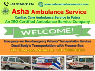 Always carry your loved one with Ambulance Service in Patna | ASHA