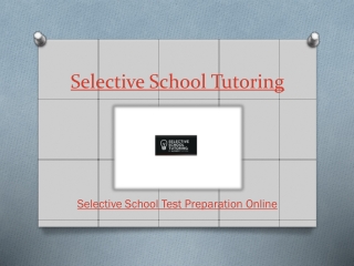 Selective School Test Preparation Online