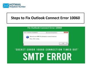 1-888-726-3195 Steps to Fix Outlook Connect Error 10060