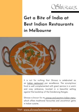 Get a Bite of India at Best Indian Restaurants in Melbourne