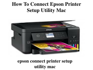 How to connect epson printer setup utility mac