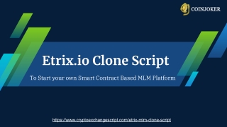 Set up a Crypto MLM business like Etrix.io in a week!