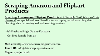 Scraping Amazon and Flipkart Products