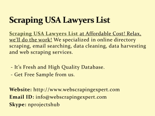 Scraping USA Lawyers List