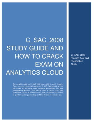 C_SAC_2008 Study Guide and How to Crack Exam on Analytics Cloud