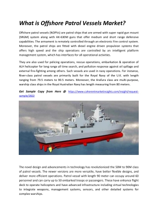 What is Offshore Patrol Vessels Market?