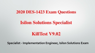 Real DELL EMC DES-1423 Exam Questions V9.02 Killtest