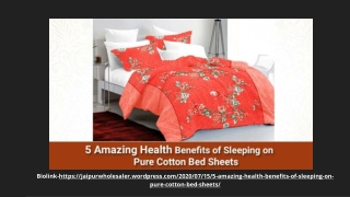 5 Amazing Health Benefits of Sleeping on Pure Cotton Bed Sheets