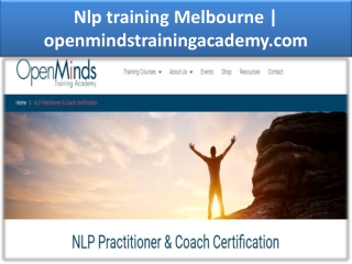 Nlp online certification training