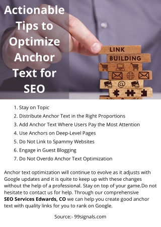 Actionable Tips to Optimize Anchor Text for SEO